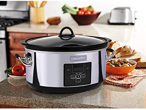 Crock-Pot 7 Quart Programmable Slow Cooker – Polished Platinum b7