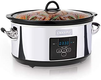 Crock-Pot 7 Quart Programmable Slow Cooker – Polished Platinum b7