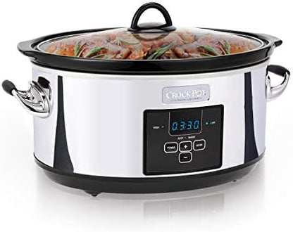 Crock-Pot 7 Quart Programmable Slow Cooker – Polished Platinum b7