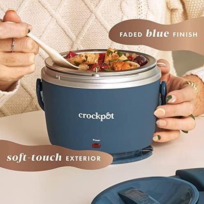 Crock-Pot Electric Lunch Box Food Warmer 20oz – Faded Blue ma