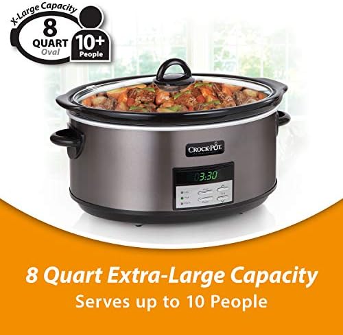 Crock-Pot 8 Quart Programmable Slow Cooker with Auto Warm xs