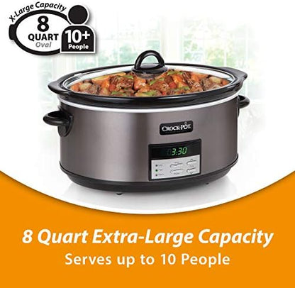 Crock-Pot 8 Quart Programmable Slow Cooker with Auto Warm xs