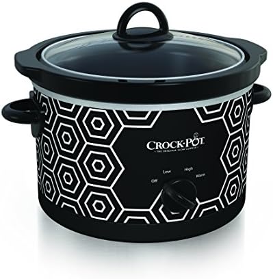 Crock-Pot 4.5 Quart Portable Slow Cooker – Black & White 37