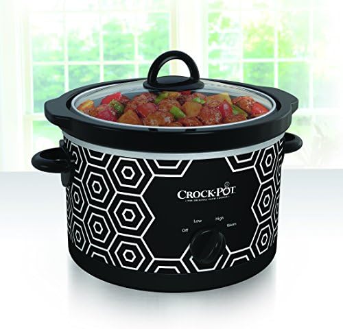 Crock-Pot 4.5 Quart Portable Slow Cooker – Black & White 37