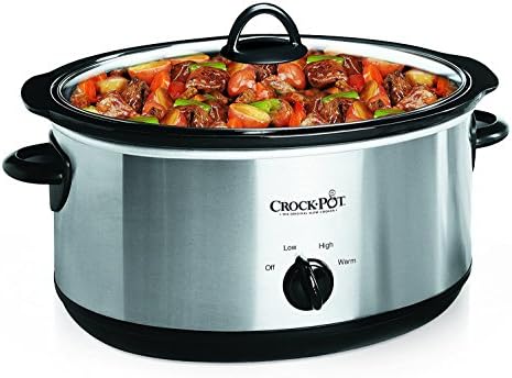 Crock-Pot 7 Quart Oval Manual Slow Cooker – Stainless Steel jt