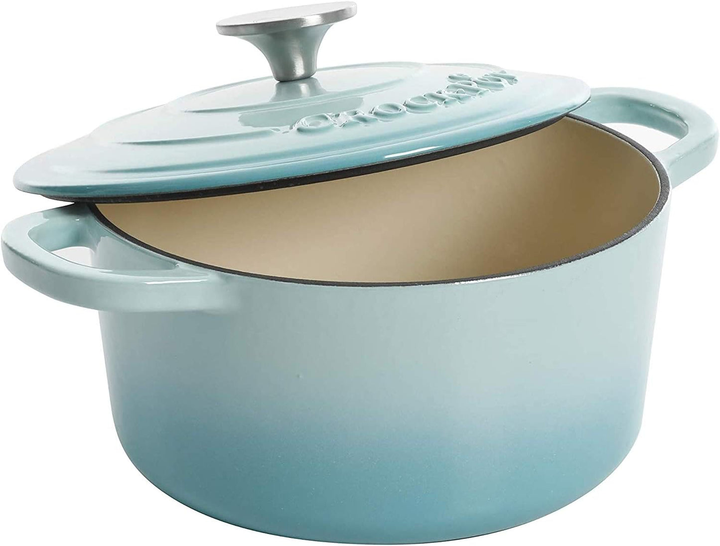 Crock-Pot 3 Quart Enameled Cast Iron Dutch Oven – Aqua ae