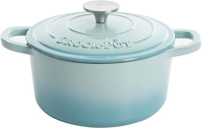 Crock-Pot 3 Quart Enameled Cast Iron Dutch Oven – Aqua ae