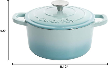 Crock-Pot 3 Quart Enameled Cast Iron Dutch Oven – Aqua ae