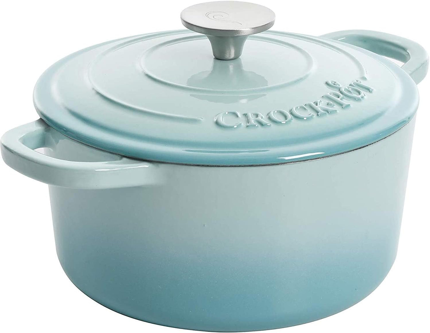 Crock-Pot 3 Quart Enameled Cast Iron Dutch Oven – Aqua ae